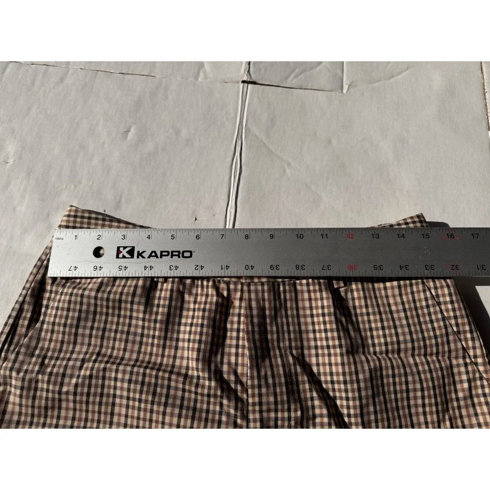 Scotch & Soda Women's Lowry Brown Plaid Straight Pants 29W29L NWT Anthropologie - Picture 8 of 9